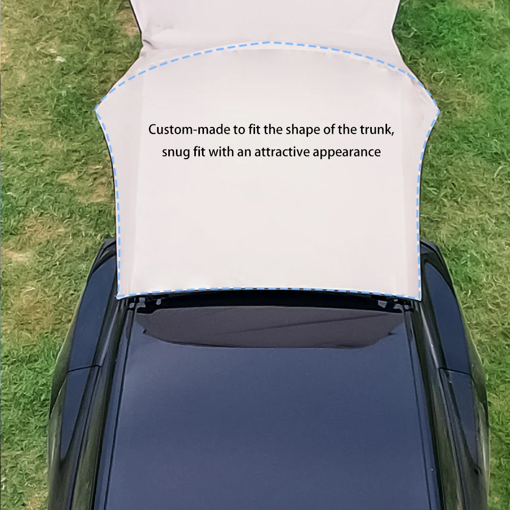 For Tesla Model Y 21-2025 Car Rear Trunk Awning Tent Quick 5-Min Setup Aluminum Support Poles UV Protection Camping Equipment view 5