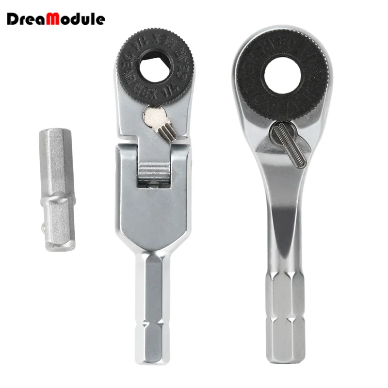

New Socket Torque Wrench Hand Tools 6.35mm Screwdriver Stainless Steel Hexagonal Ratchet Wrench Toughbuilt Mechanic Manual Tools