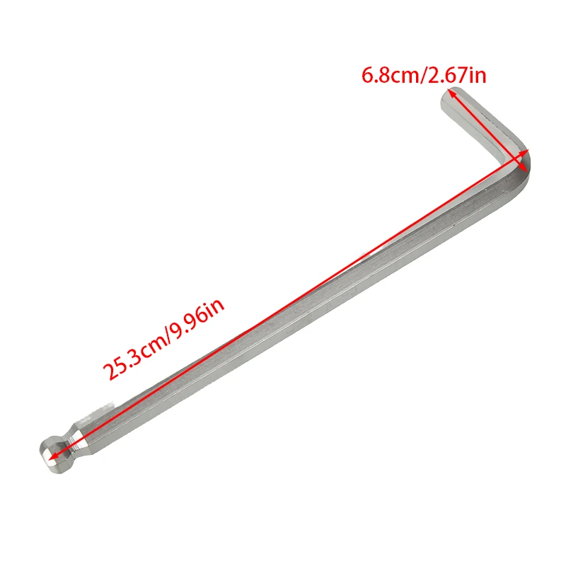 Nickel-plated extended hexagonal wrench ball head round head ball head hexagonal spoon edge inner hexagonal wrench