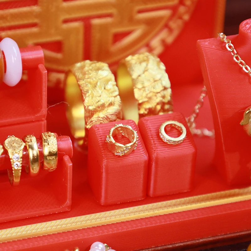 1 قطعة دمية محاكاة صندوق عرض المجوهرات 1/12 مصغرة النمط الغربي قلادة لعبة مجسمة بيت الدمية الصغيرة اكسسوارات الديكور