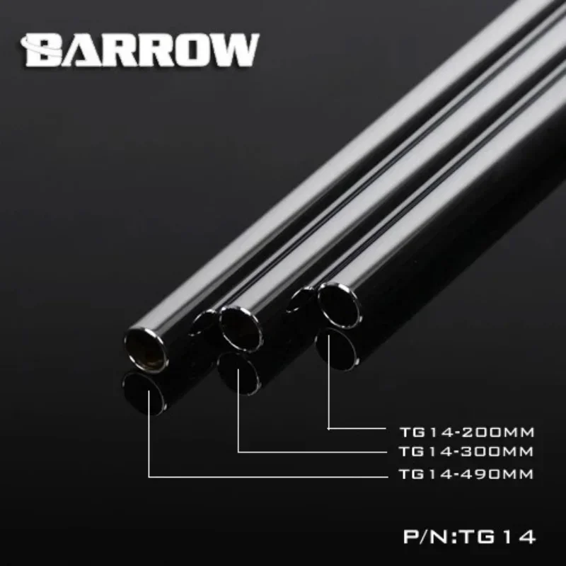 Barrow TG12 / TG14 / TG16,Red Copper Chrome Plated Metal Hard Tube 490mm 10*12mm / 12*14mm / 14*16mm Water Cooling Tube