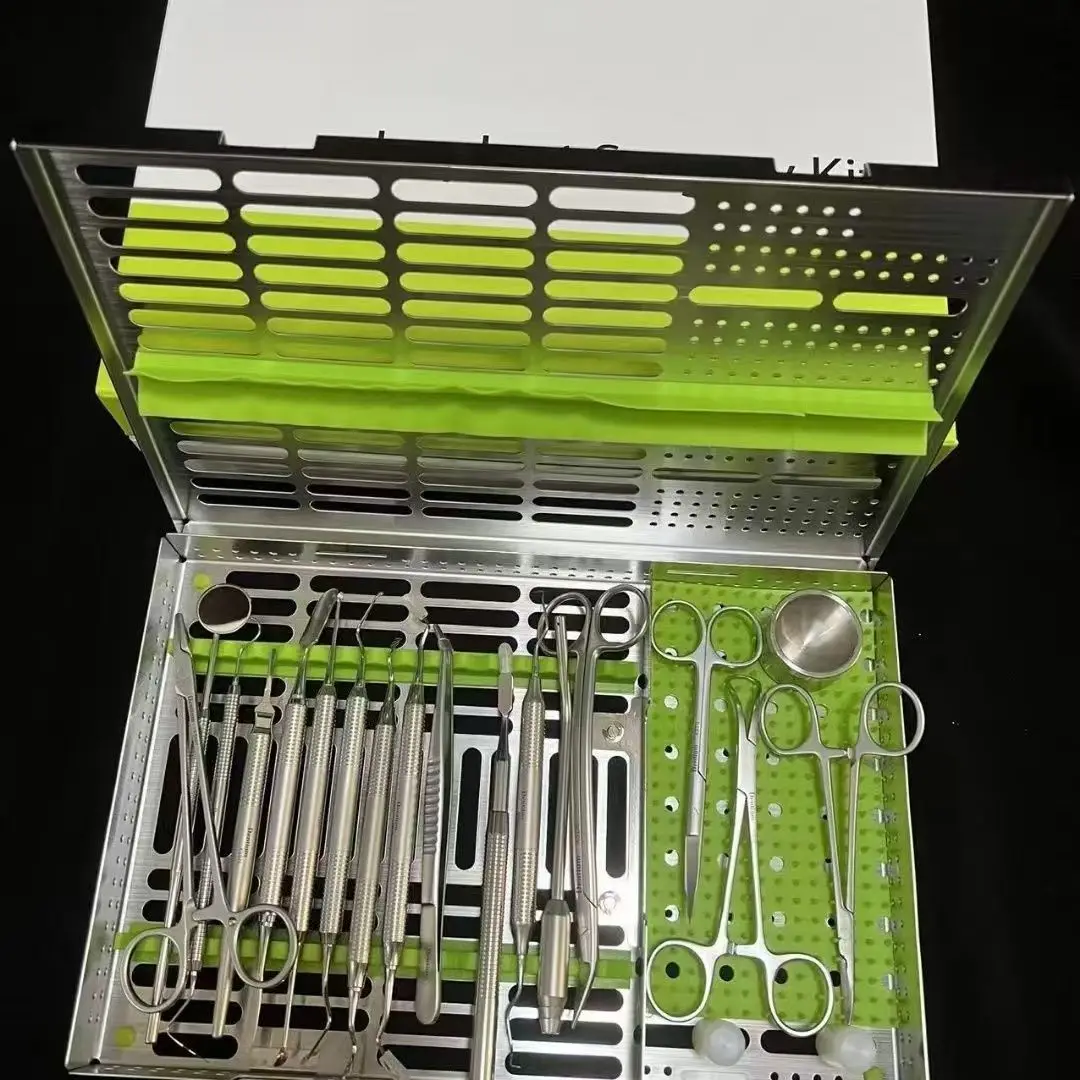 18pcs/set Dental Implant Kit Dentium Implant kit Surgical Instrument Basic Kit Dentist Surgical Tools Dental Implant Surgery Kit