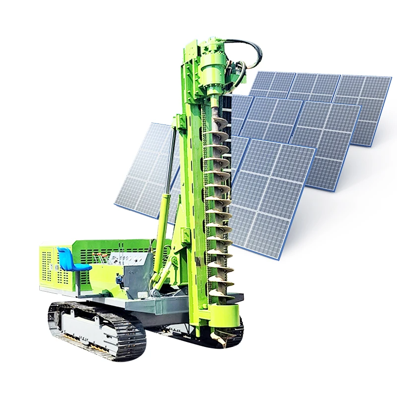 Rotary Drilling Rig Bore Foundation Crawler Automatic Ground Screw Pile Driver Machine Solar Pile Driver Ramming Machine