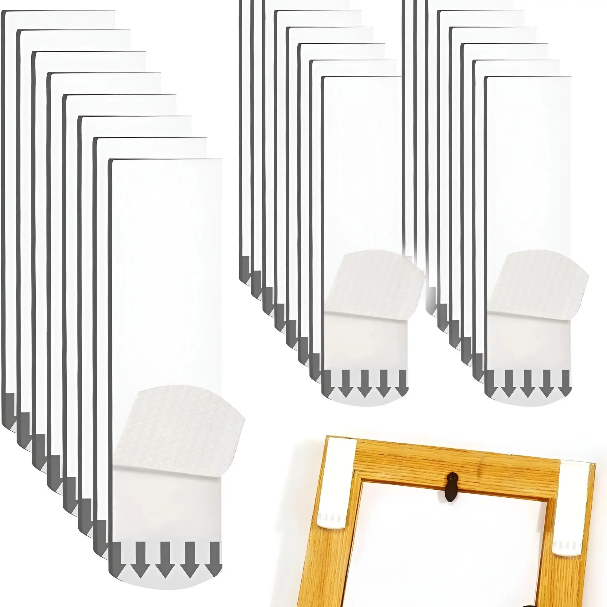 Punch-free Frame Tape Strips Assorted Mounting Self Adhesive Picture Frame Fixed Poster Wall Hook Decorate Fixing wall Hanger