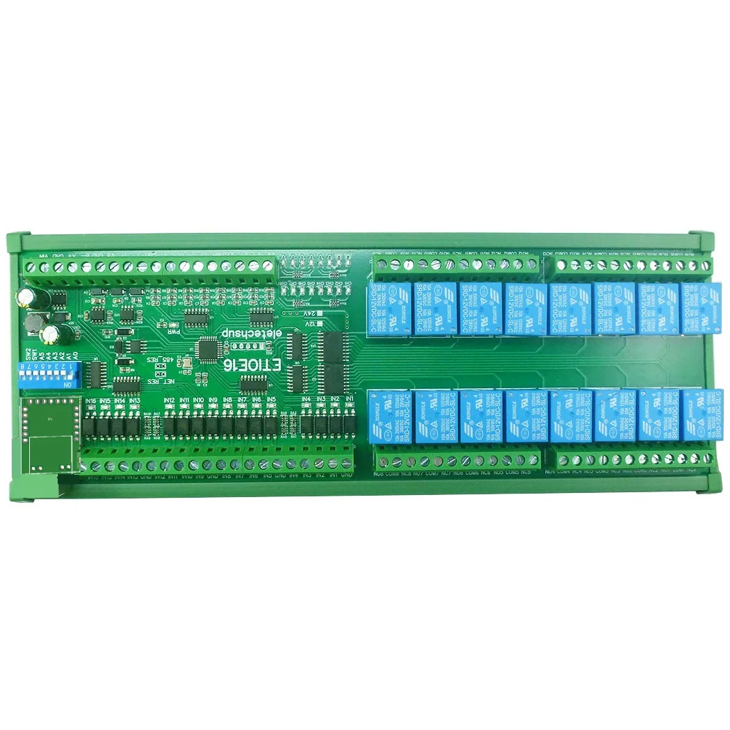 Modbus RTU TCP Multifonction NPN DI Network Ethernet, 16CH, I/O, citations de contact sec, DO 4-20MA, tension de courant 0-10V