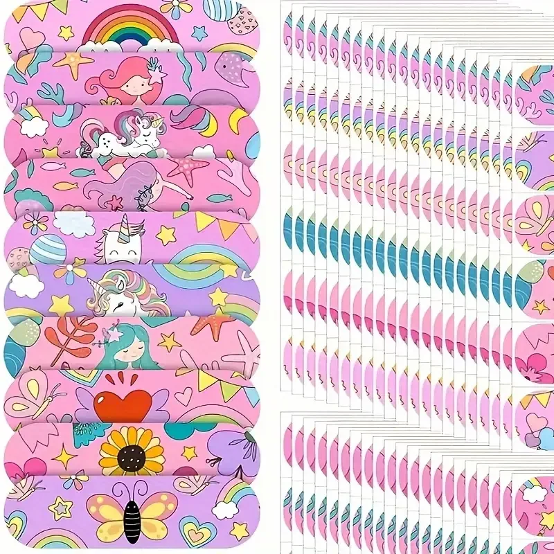 20PCS 50pcs/set Cartoon Kawaii Girls Horse Prints Band Aid Skin Dressing Tape Patch Strips Adhesive Bandages Plasters Woundplast