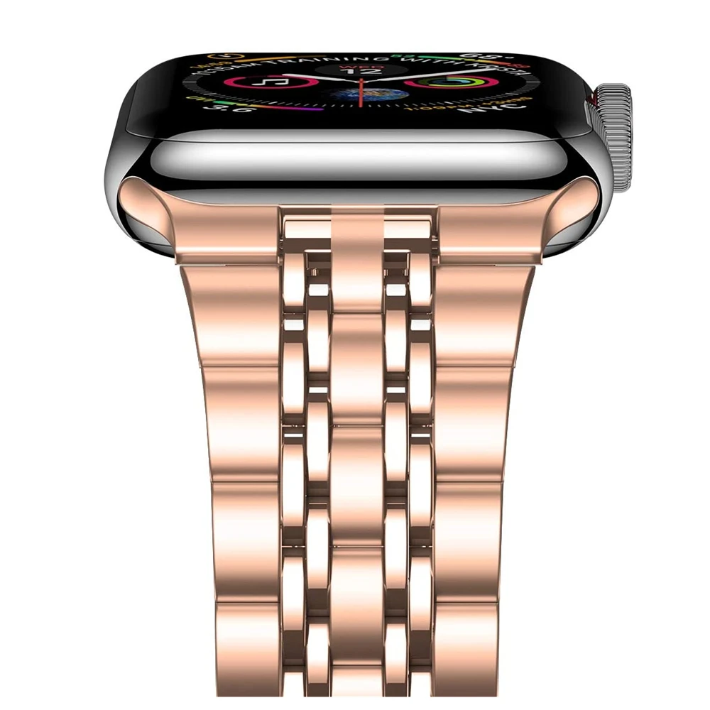 Popest Link Bracelet for apple watch 5 band 42mm 40mm Stainless Steel pulseira for iwatch 4 3 strap Women Men bands cinturino