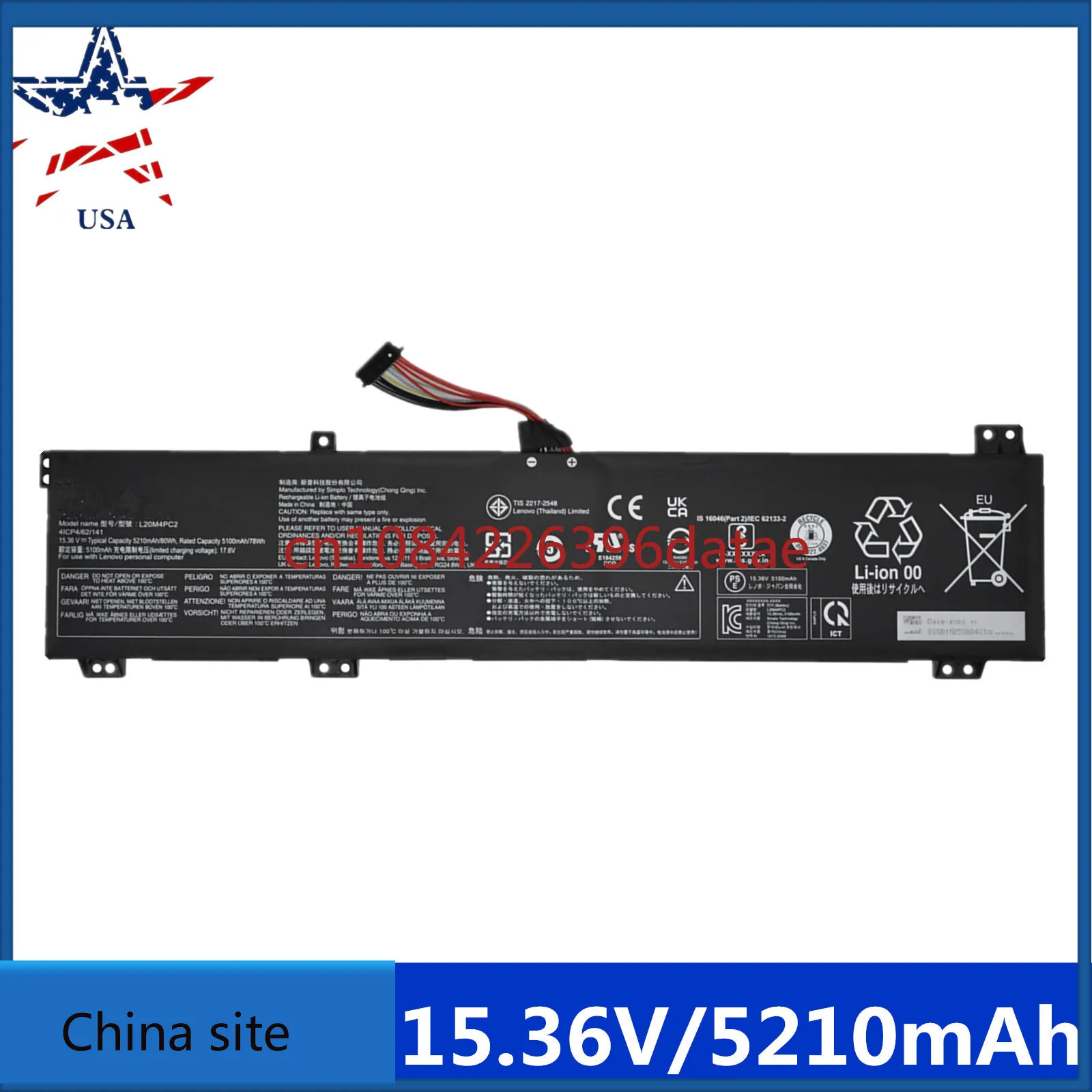 new L20C4PC2 L20M4PC2 Battery For Lenovo Legion 5 17ACH6H 82JY 82K0 82K8 Laptop battery