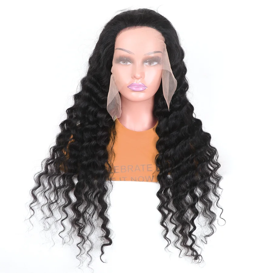 200 Density 36 Inches Deep Wave Wig 100% Human Hair Wigs 13x4 Transparent Lace Wig For Women Bling Remy 100% Wigs Human Hair