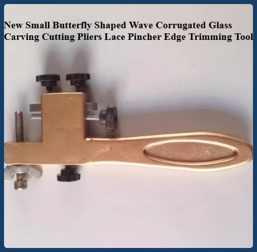 

New Small Butterfly Shaped Wave Corrugated Glass Carving Cutting Pliers Lace Pincher Edge Trimming Tool