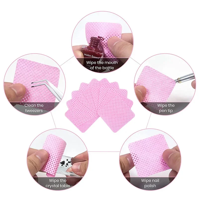 200 pezzi salviette per rimozione gel per ciglia salviette in cotone per pulizia foglio di cotone tampone per pulizia nail art salviette struccanti per unghie