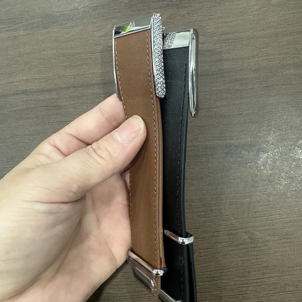 Leather Replacement Strap Compatible With Whoop 5.0, MG Adjustable Metal Buckle Sports Fitness Wrist Band Durable WatchAccessory