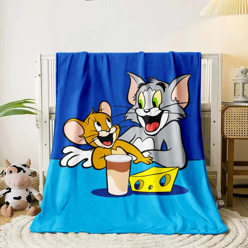 Tom and Jerry HD Print Blanket.Cute, Soft and Comfortable,Nap,travel,work,living Room,bedroom,Chair,sofa,Picnics,Blankets,Gifts.