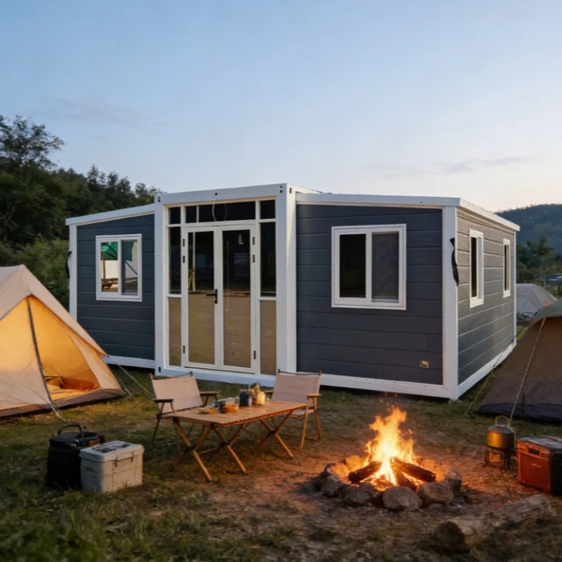 Prefabricated Tiny House With Two Bedrooms Portable Container  20ft 40ft Movable House