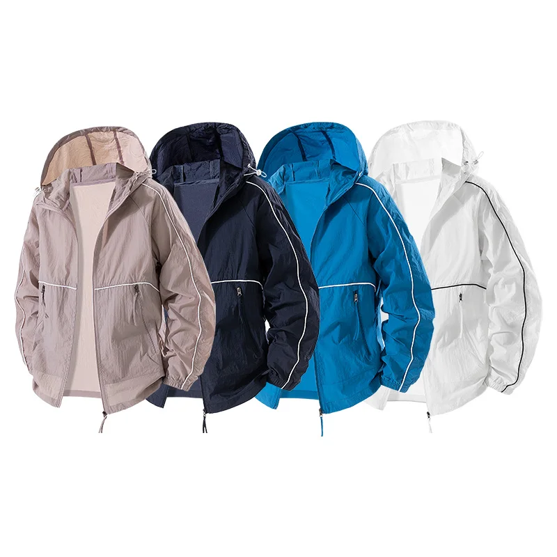 UPF 50+ Summer Hiking Jacket Men Plus Size 8XL 7XL Waterproof Quick Dry Camping Windbreaker Fishing Outdoor Anti UV Clothes