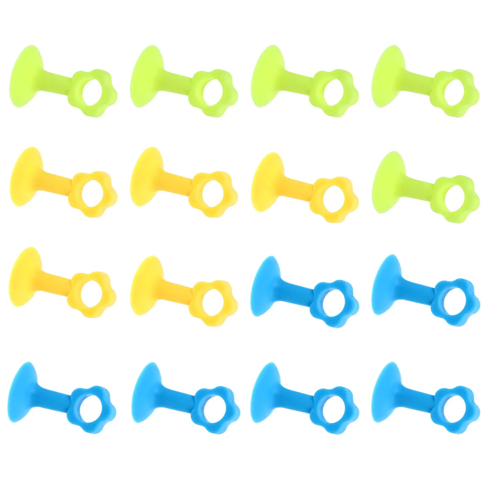 

16 Pcs Silicone Door Suction Block Anti Collision Doorstops Portable Knobs Living Bedroom Kitchen Study Office Hotel Wall