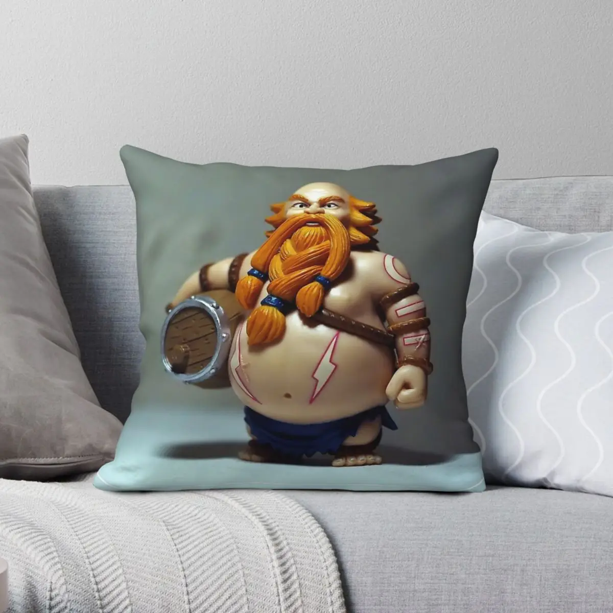 League Of Legends Gragas Alpha Pillowcase Polyester Linen Velvet Printed Zip Decorative Pillow Case Car Cushion Cover 18