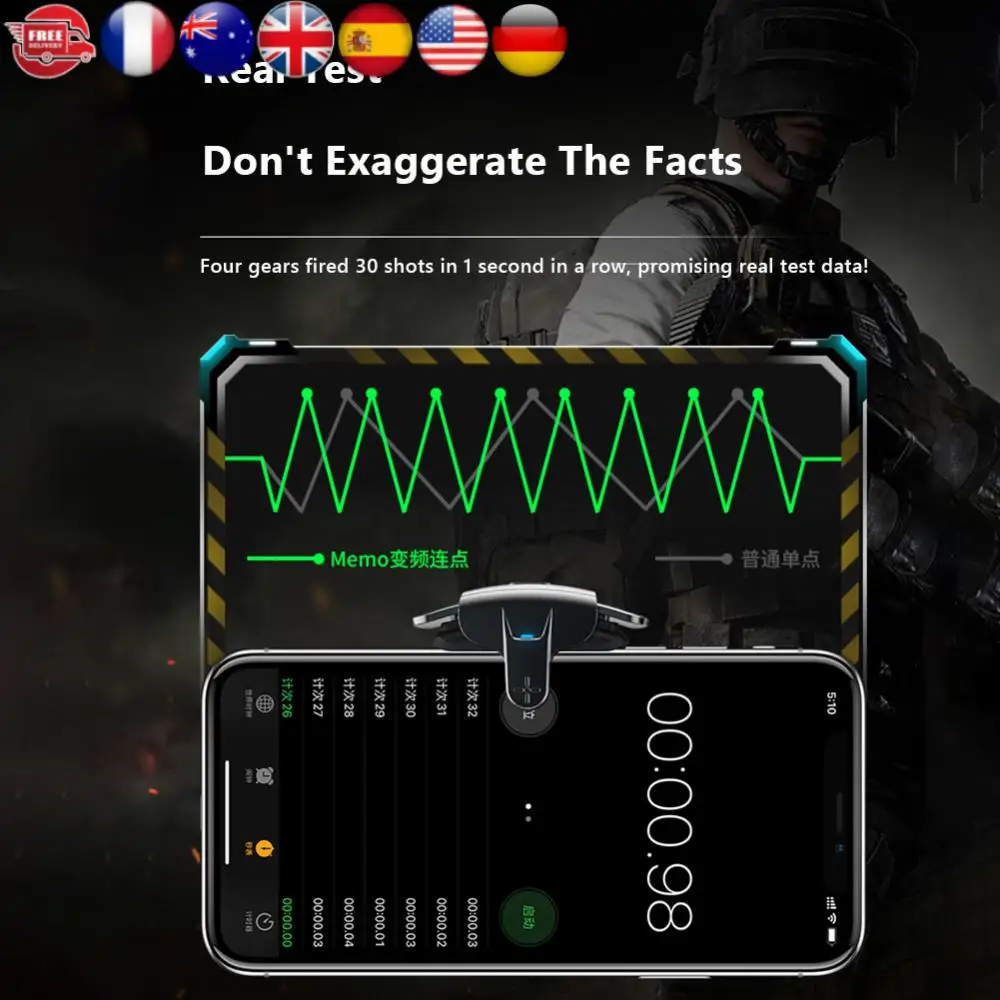 

Игровой контроллер, геймпад, геймпад для мобильного телефона, чувствительные триггеры для съемки, игровая консоль для PUBG AK05, кнопка прицеливания мобильного огня