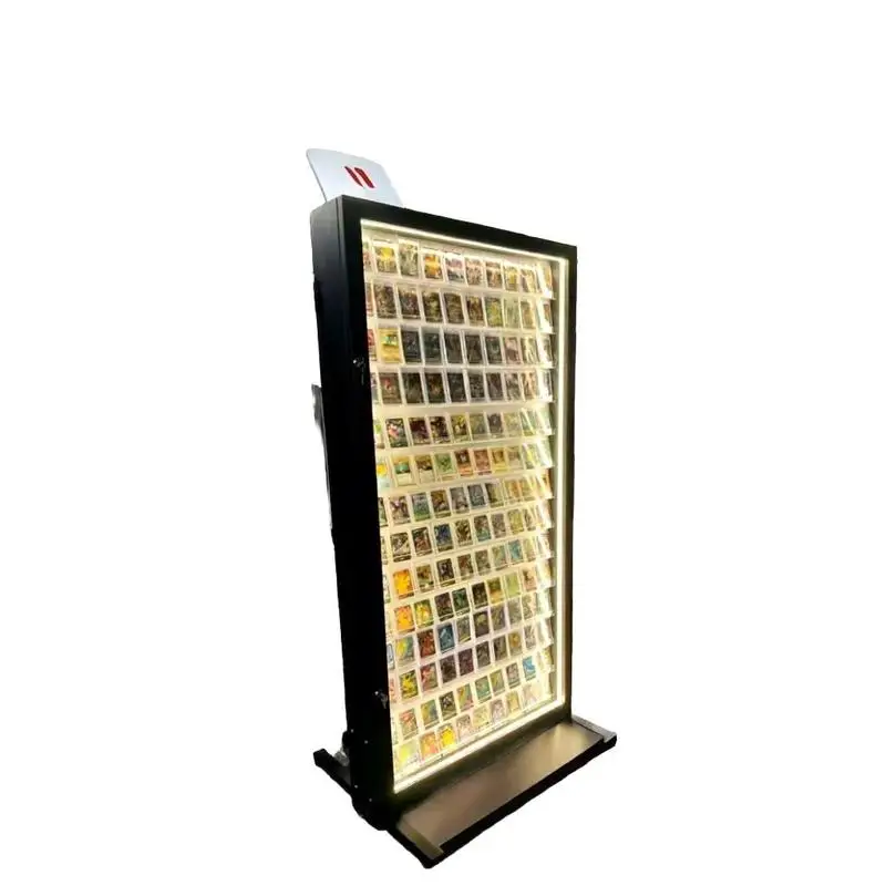 custom.Factory Price Modern Wall Mounted Straight Single Design Lockable Eco-Friendly Trading Card Display Sport Cards TCG Displ