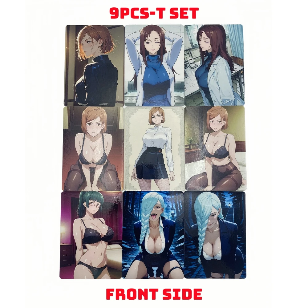 Tarjetas de Anime Jujutsu Kaisen ACG Waifu, traje de baño Sexy, personaje desnudo, Kugisaki Zenin MeiMei Shoko Leiri Gojo NSFW, regalos de tarjeta Flash