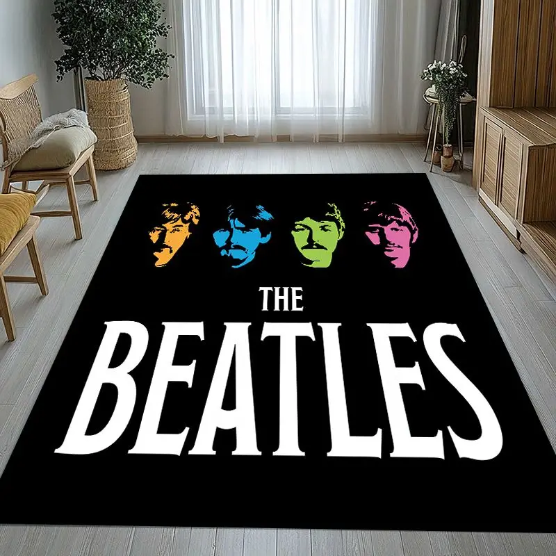 Fab Four The B-Beatles Abbey Road Rock Band Soft Non-Slip Large Area Rug for Living Room,Bedroom Carpet Mat for Sofa,Home Decor