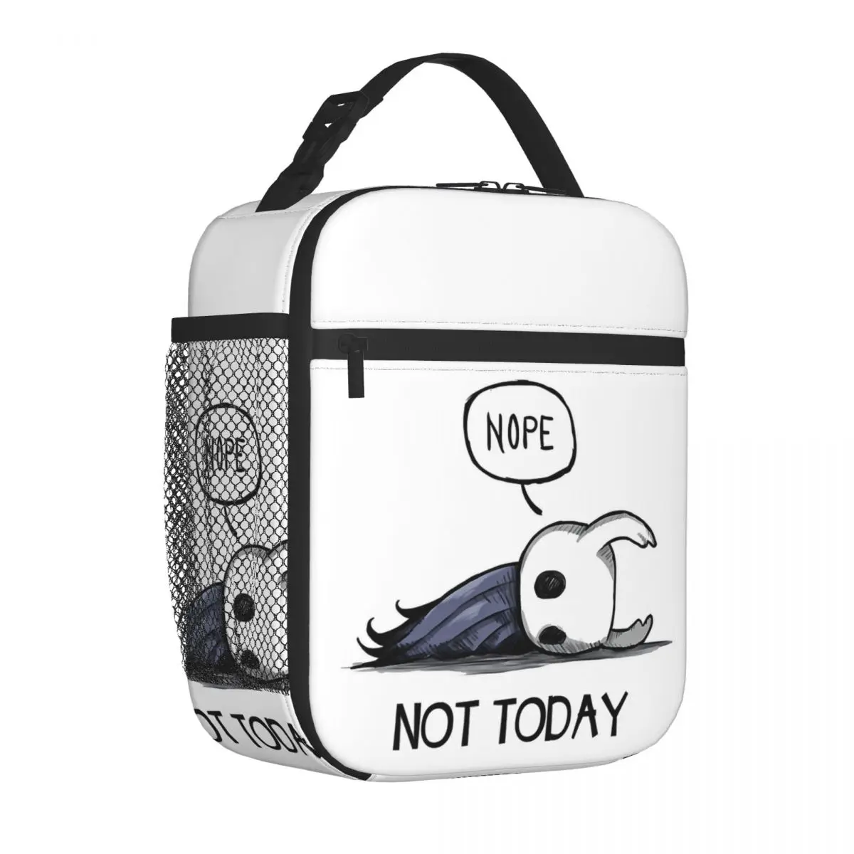 

Hollow Knight Nope Not Today Insulated Lunch Bags Cooler Bag Reusable High Capacity Tote Lunch Box Food Handbags Office Picnic
