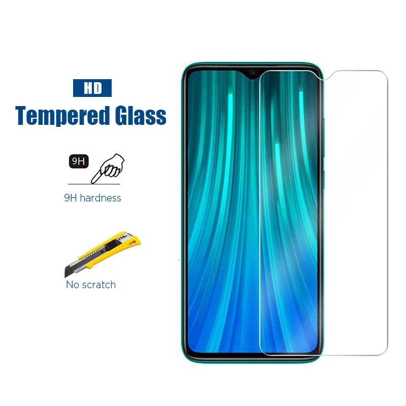 2 uds Protector de pantalla de cristal para Redmi Note 9 Pro 10 11 9S 10S 11S 9T película protectora 9A 9AT 9C NFC