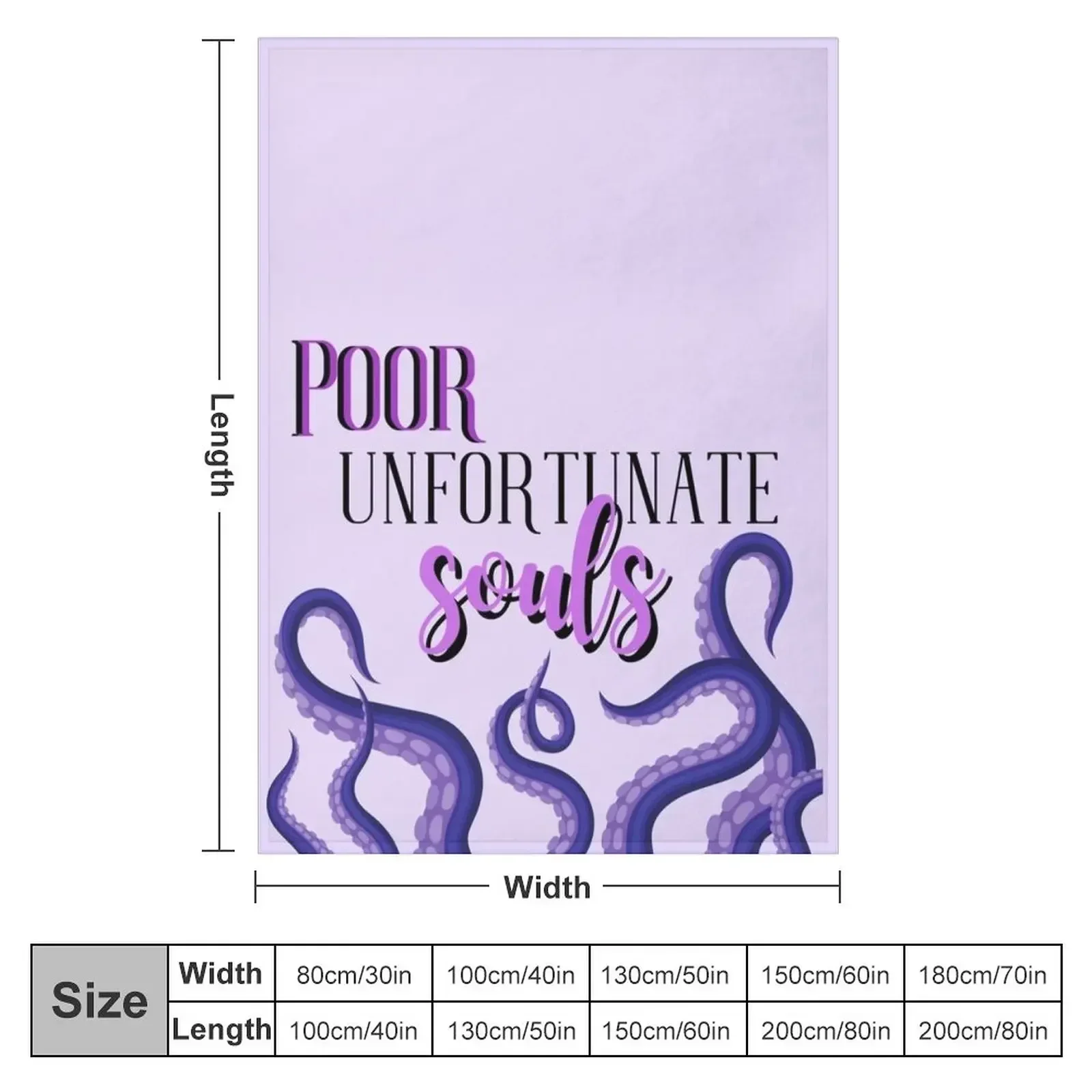 Poor Unfortunate Souls Throw Blanket Soft Big halloween Multi-Purpose Blankets