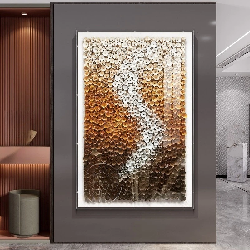 Modern Luxury Acrylic 3D Wall Art with Wooden Floral, Physical Hanging Decor for Entryway, Living Room & Showroom