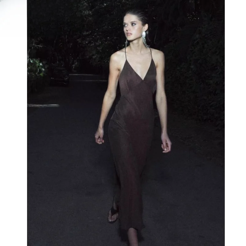 Ele Unterwäsche Sle Strap Dr. Neuer Sommer 2025, Damen-Wickelrock mit hoher Taille, V Ne Svel Vintage Feel