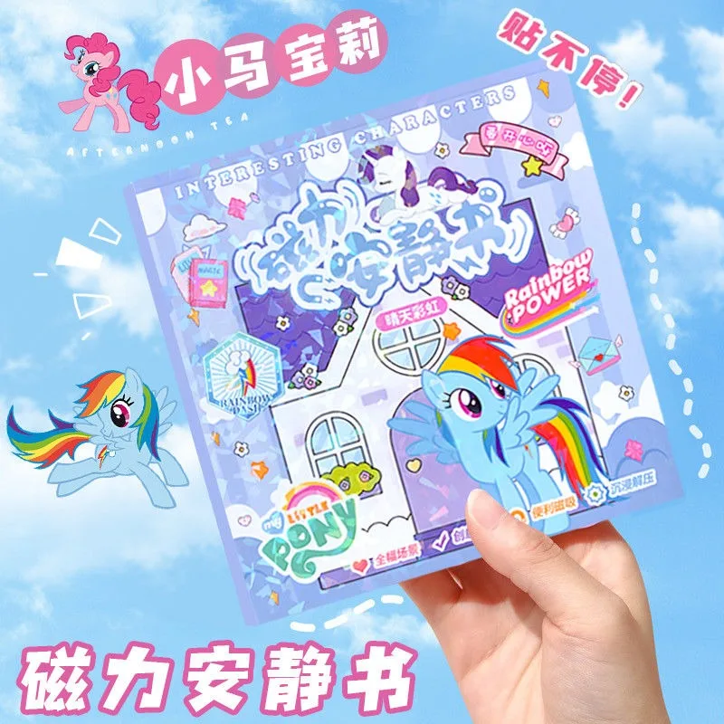 My Little Pony Kawaii Magnetic Quiet Book Desktop New Educational Toys Handmade DIY Dress Up Scene Girl Stickers Wholesale