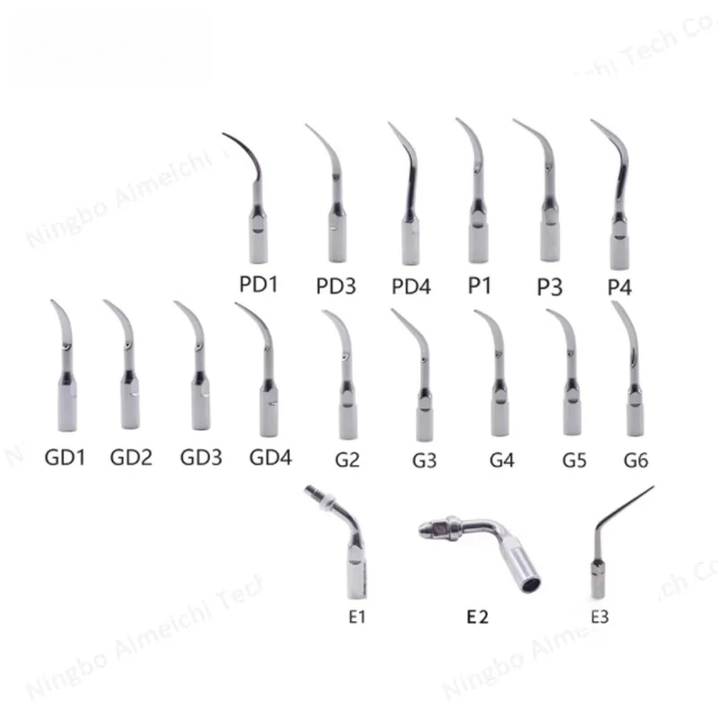 Stainless Steel Dental Air Scaler Tips G1 G2 G3 G4 P1 GD1 GD2 GD3 GD4 PD1 Plugger Tips Compatible