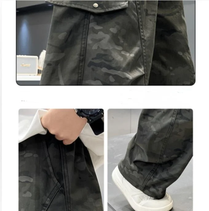 New Spring Autumn Children Casual Camouflage Cargo Pants Kids Boy Outdoor Sports Camo Trousers with Pocket 5 6 8 9 10 12 13 14 Y