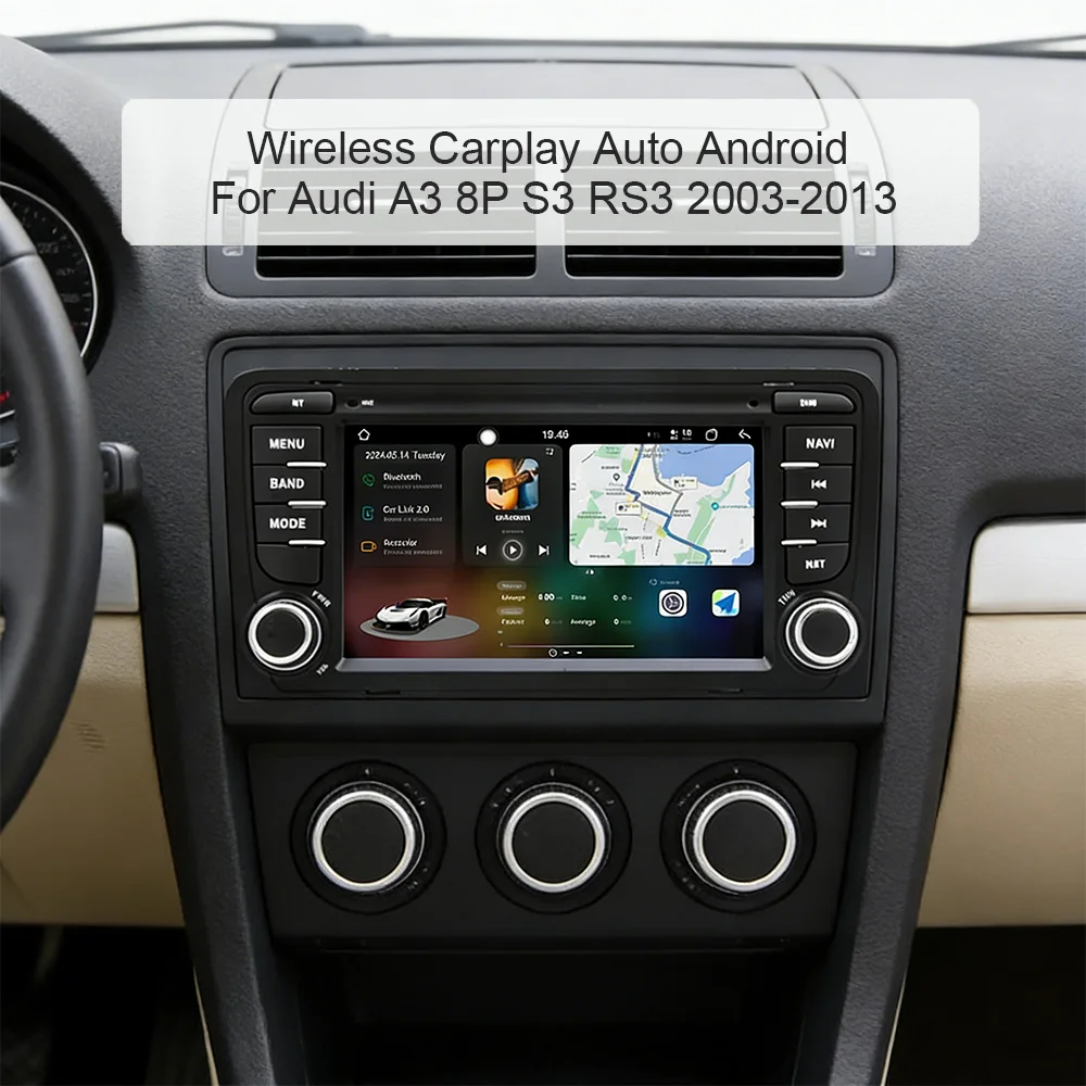 Car radio For Audi A3 8P S3 RS3 Sportback 2003-2013 DSP Carplay Auto Android 12.0 IPS Car Player GPS WIFI Bluetooth 5.0 RDS
