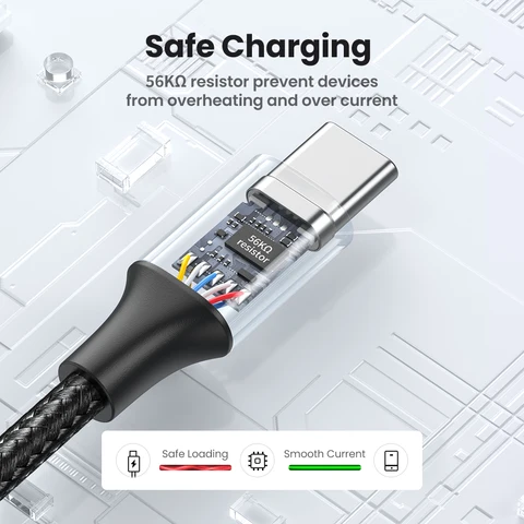 UGREEN 3A USB Type-C кабель для быстрой зарядки и передачи данных — изображение продукта