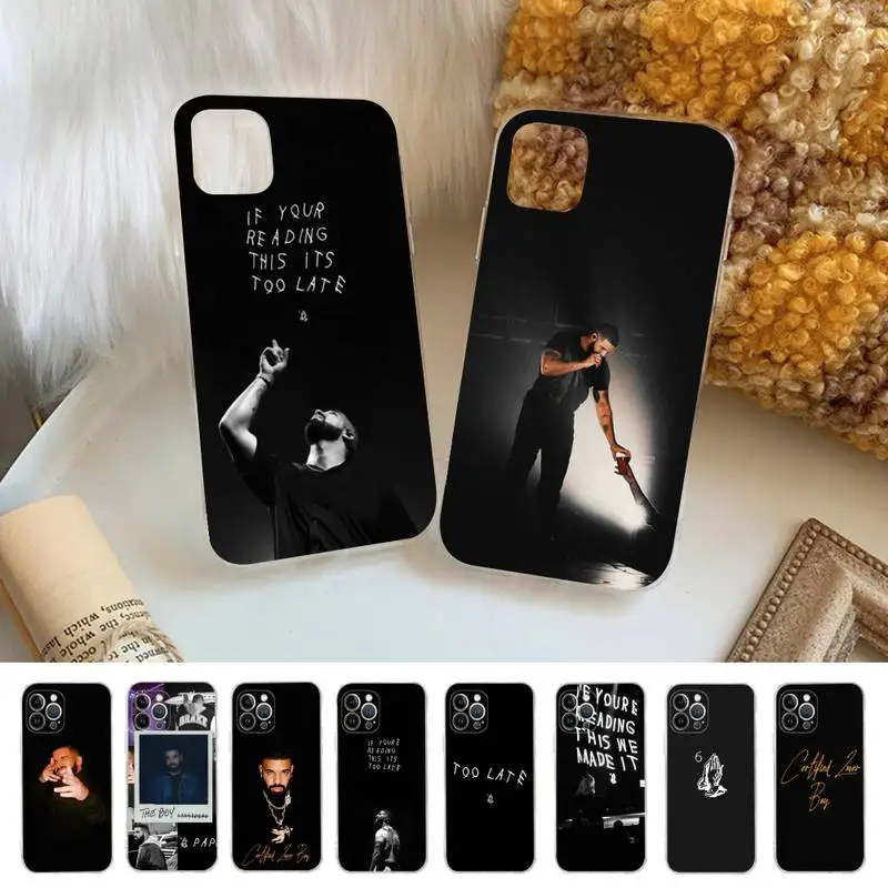 Jamular Drake famous Rapper Phone Case For iPhone 13 14 Pro Max XS XR 12 11 Pro 13 Mini 6 7 8 Plus Clear Back Cover Capa