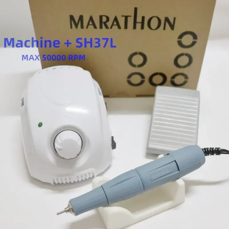 STRONG MARATHON champion-3 H37LN Handle 45000rpm Electric Nail Drill STRONG 210 Micro Motor Grinding Machine For Nail Art Tools