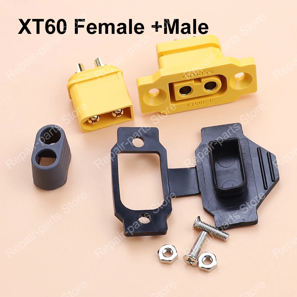 JCD Quick Charge XT60E-F.B Modellflugzeug-Akku Vergoldeter 30A Hochstrom-Buchsenstecker Montierbarer XT60-Anschluss Schwarz – Detail 4