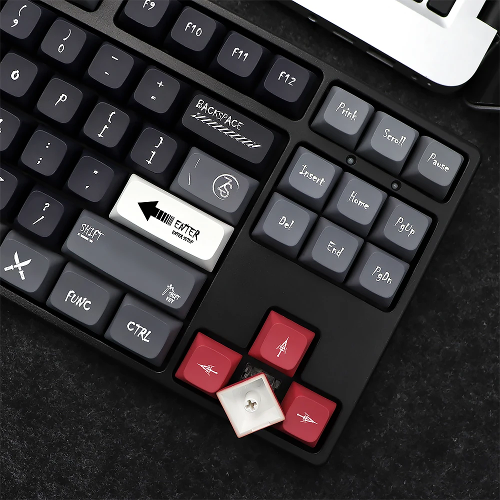 GMK-KEY God of War Keycap PBT XDA Dye Sublimation Keycaps For RK61/gk61/GK64/68/84/980/GMMK PRO Keyboard Cap 7u Split Spacebar