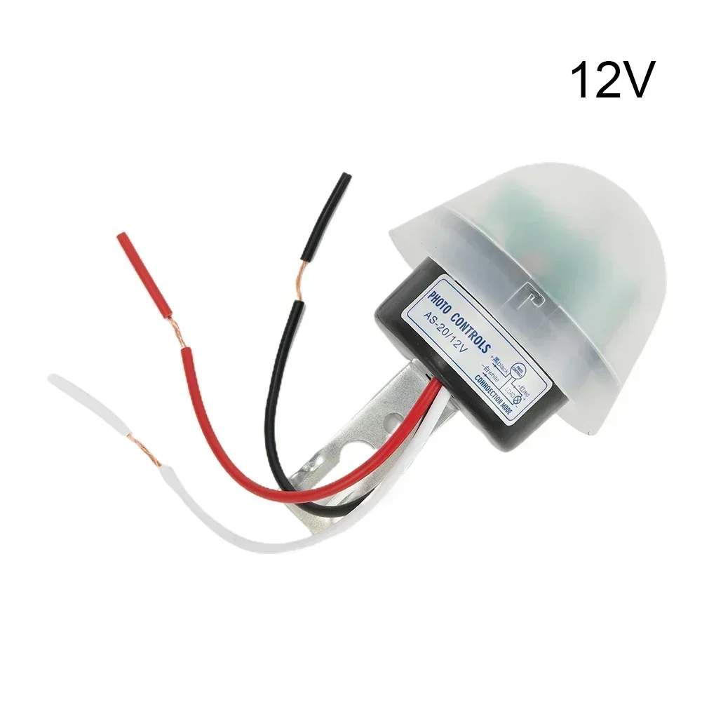 Rainproof Light Control Sensor Sensor 10A 12V 50HZ AC/ DC AS-20 Ajustable Auto DC Photo Control 100% Brand New