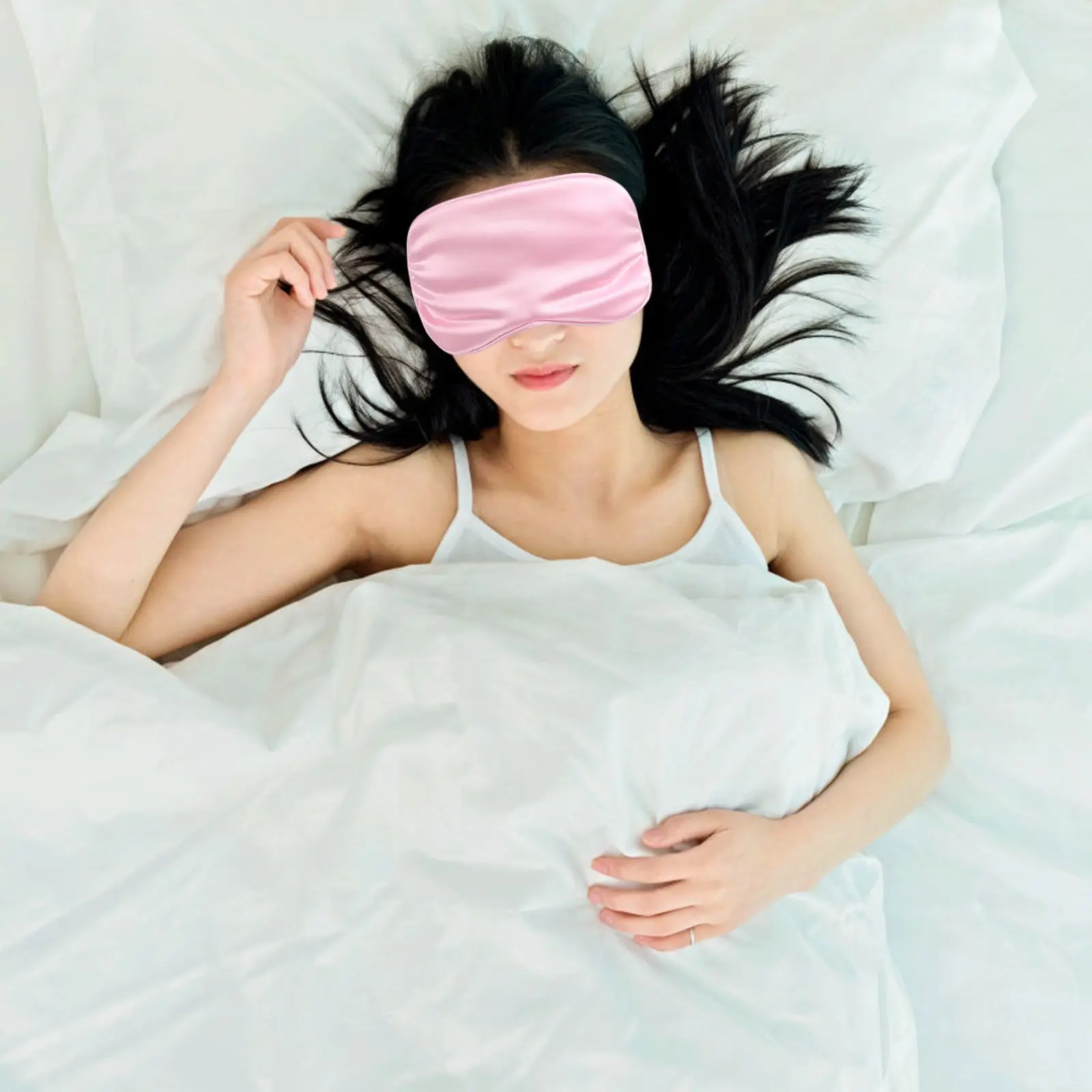 

4pcs Silk Sleep Eye Masks Elegant Solid Color Comfortable Blindfolds For Travel Home Hotel Blocking Light Sleeping Eyeshade