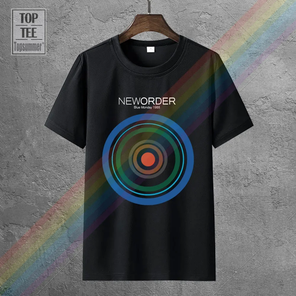 New Order Blue Monday 1988 Rock Band Men\'S Black T Shirt Size S 3Xl 100% Cotton Print Men T Shirt Summer 2018 New Brand