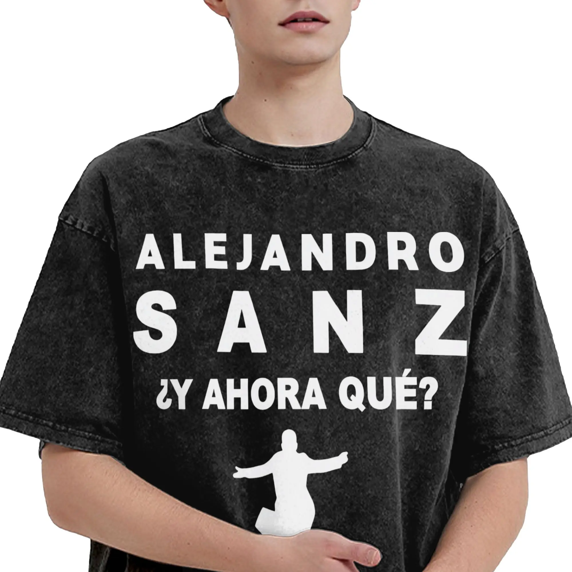 Alejandro Sanz 2026 Concert Washed T Shirts Streetwear Hip Hop Novelty T-Shirt  Tees Men Women Short Sleeve Oversize