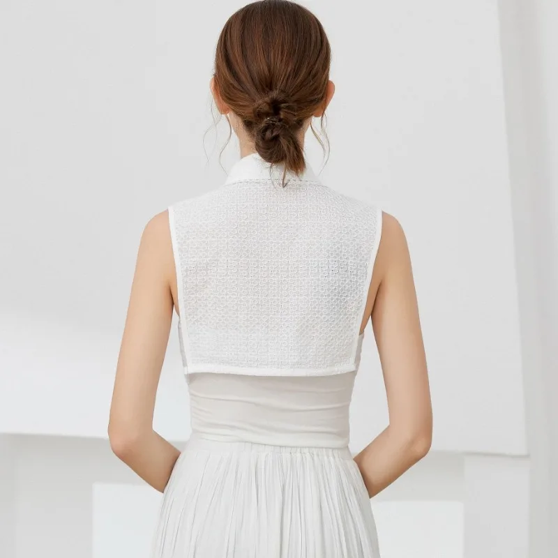 여성과 소녀를위한 레이스 가짜 장식 칼라 인형 셔츠 분리형 칼라 목도리 스웨터 넥웨어 의류 액세서리