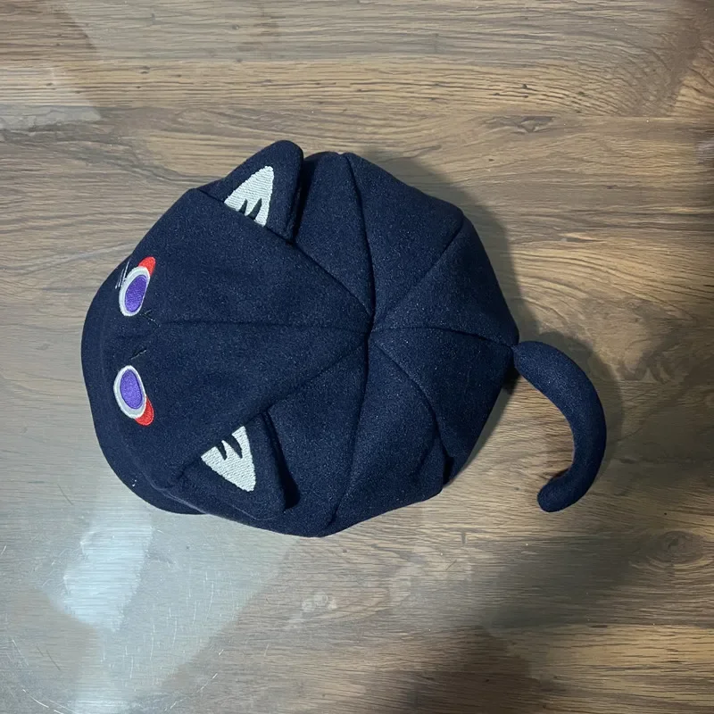 Hot Game Cute Cat Cosplay Octagonal Hat Casual Wanderer Balladeer Beret Cap Accessories Gift