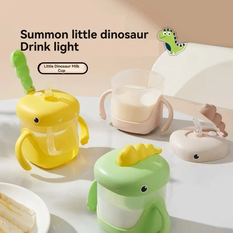 

Children's Water Cup Household Water Cup Baby Water Cup Sippy Cup Child Learning Drink Cup Anti-drop Strap Handle Baby Milk Cup