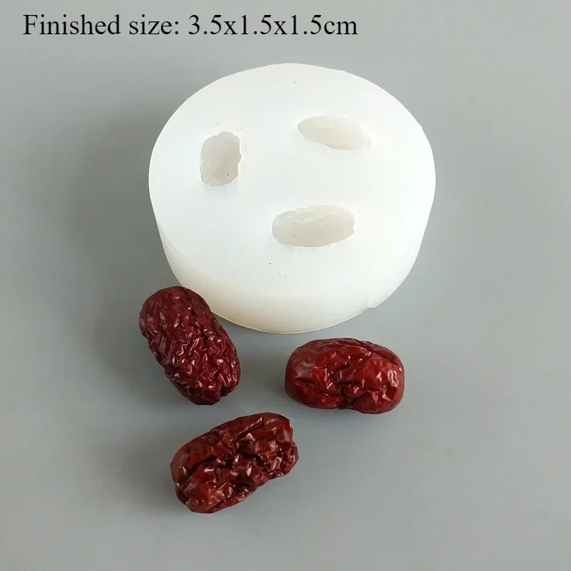 VERIDIAN 3d Obst Silikon Formen Bananenscheiben Kiwi Getrocknete Jujube Obst Fondant Kuchen Schokolade Form Kuchen Dekoration DIY Harz Formen 5