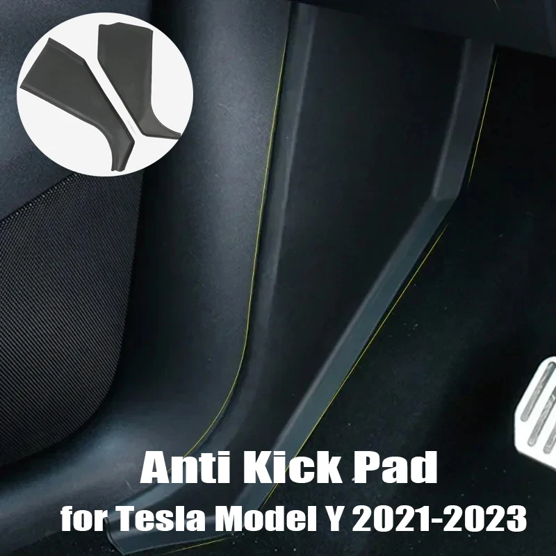 

For Tesla Model Y 2024 HW4.0 Front Door Decor Protective Pad Rest Pedal Side Guards Anti Kick Sticker Protection Cover New MY