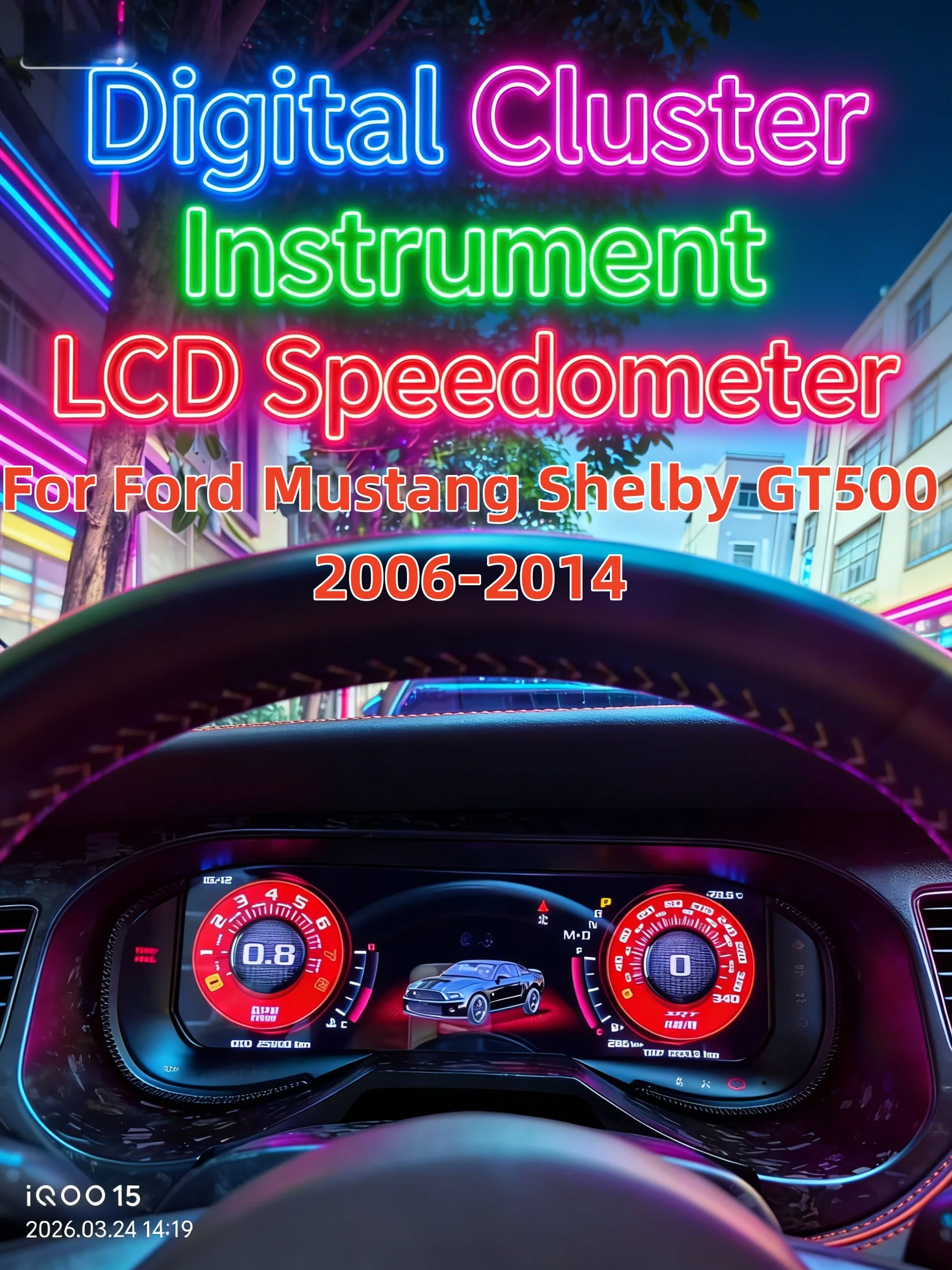 

Dashboard Speedometer Multifunctional For Ford Mustang Shelby GT500 2006-2014 Digital Cluster Virtual Cockpit Instrument