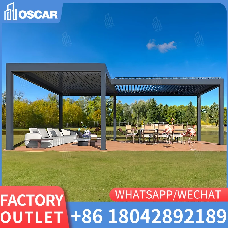 Manufacture Pergola Blinds Louvre Roof Chinese Pavilion Party Tent Pergola Aluminium 6x4